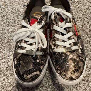 GBG Snakeskin Sneakers with White Laces